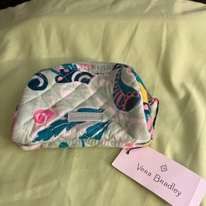 Mint Flowers Travel Takes Mini Dome Cosmetic Bag